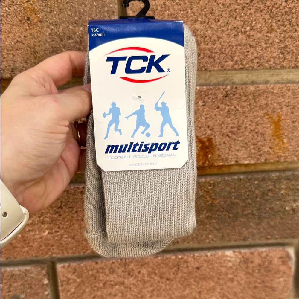 TCK Multisport Kids' Athletic Socks in Tan NWT Size XS